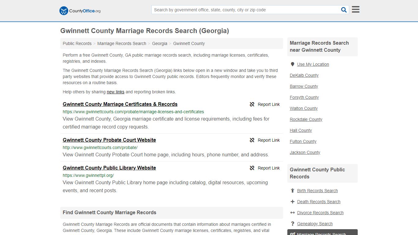 Marriage Records Search - Gwinnett County, GA (Marriage ...